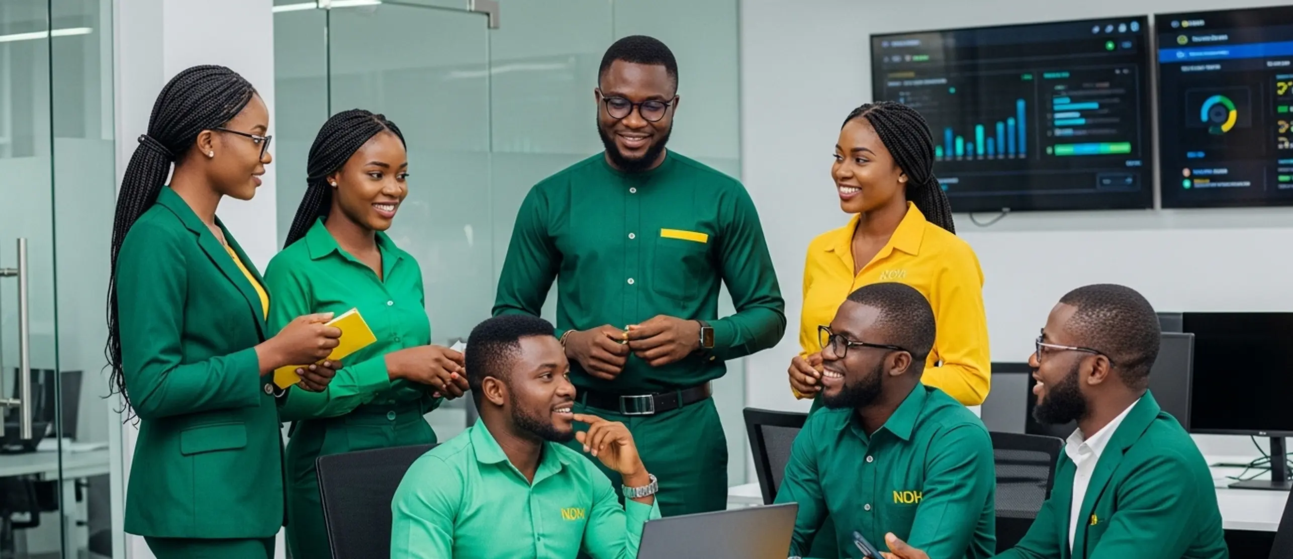 Nigerian business owner smiling